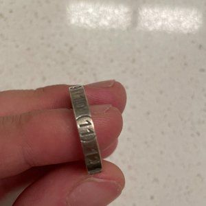 Maison Margiela Silver Wide Logo Ring (size 9)